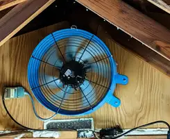 attic fan services with installed attic ventilation fan system in South Bend, IN